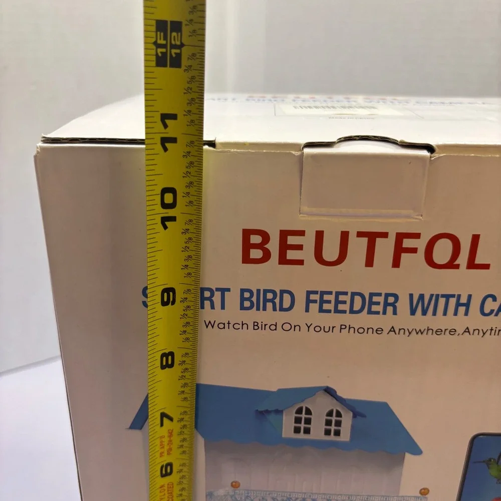 New BEUTFQL Smart Bird Feeder Camera 1080P FHD WiFi Night Vision IP65 Blue White